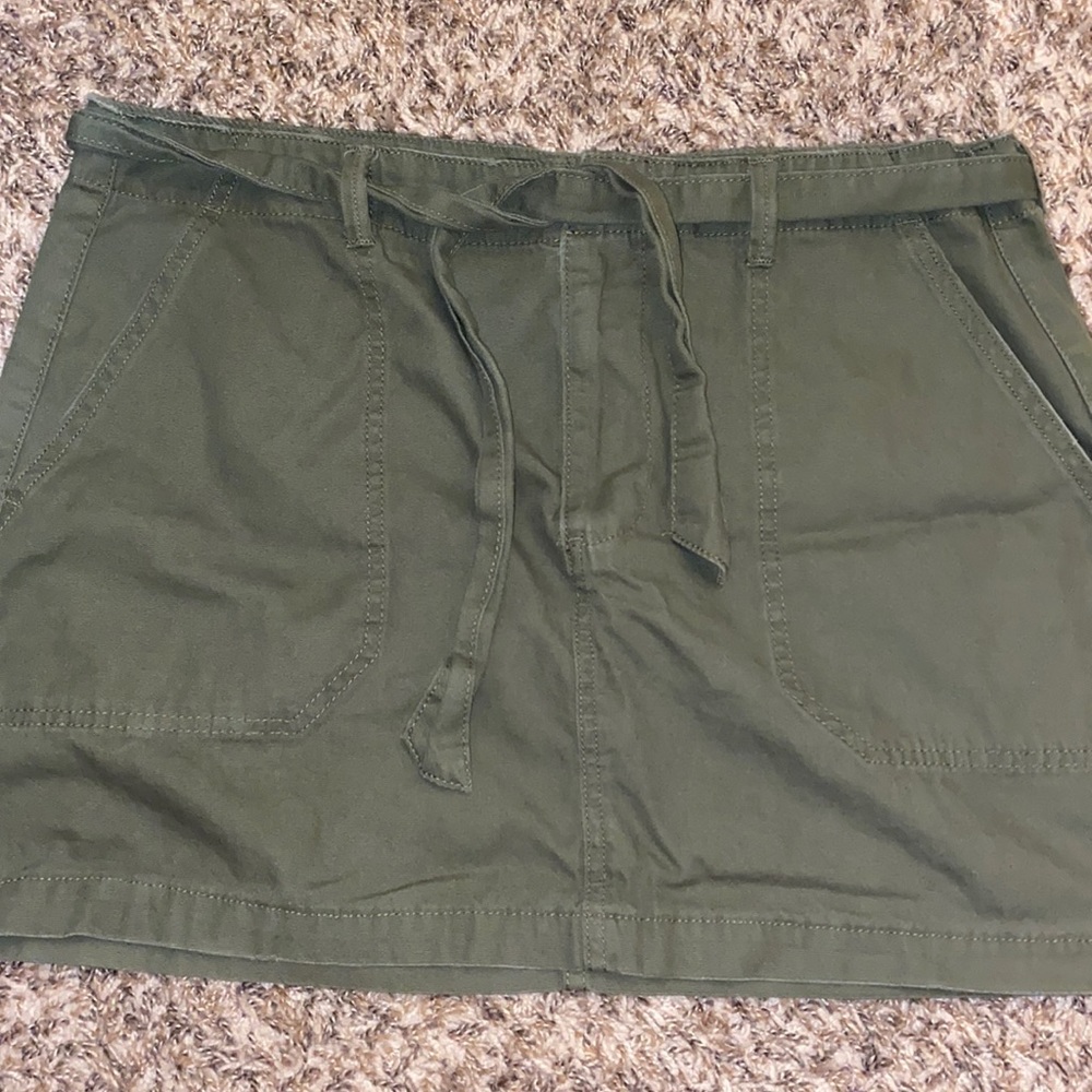 Army Green Mini Skirt